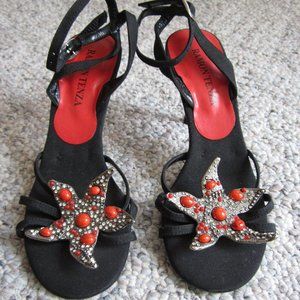 Ramon Tenza Ankle Strap Red Starfish Heel